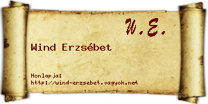 Wind Erzsébet névjegykártya